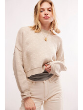 Free People Easy Street Crop Pullover | Oatmeal Pattern