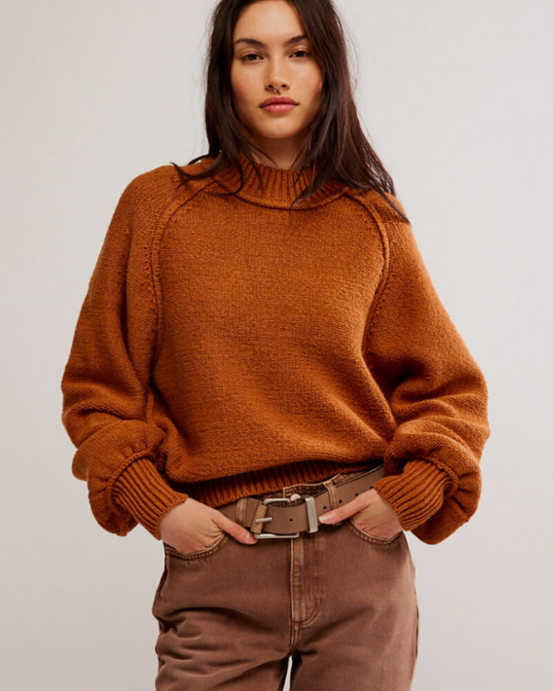 Free People Riley Pullover | Rust