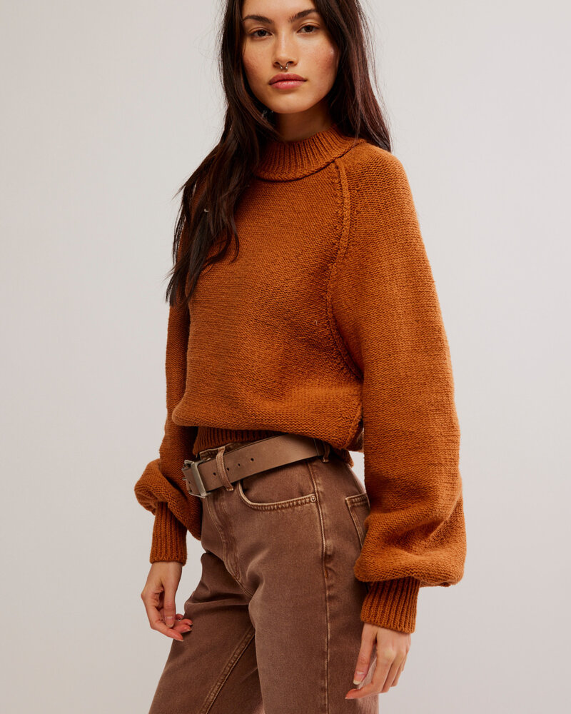 Free People Riley Pullover | Rust