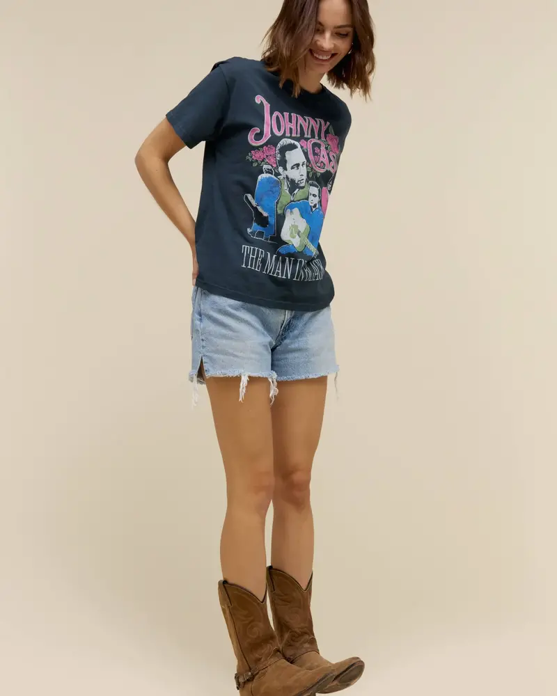 Johnny Cash A Man Comes Around Boyfriend Tee