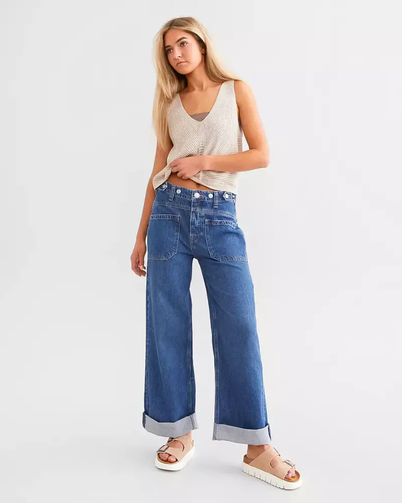 Free People Palmer Cuffed Jeans | Tunnel Vision