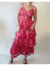 Tallie Tiered Dress | Fuchsia