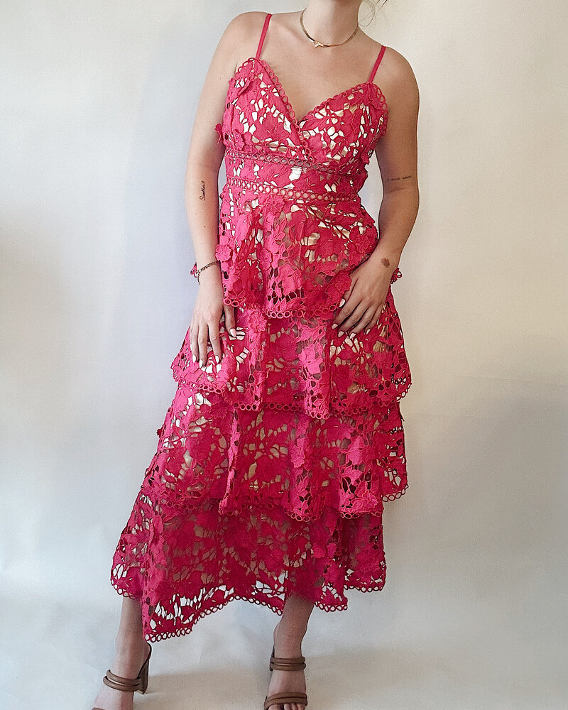 Tallie Tiered Dress | Fuchsia