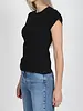 Ribbed Fitted Tee | Black