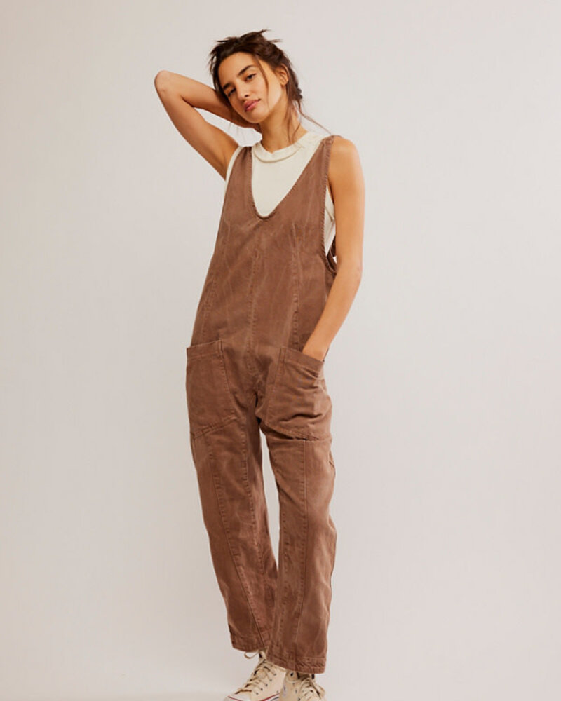 Free People High Roller Jumpsuit | Stone