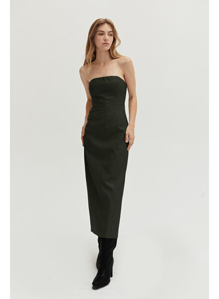 Faux Leather Lux Dress | Black