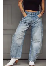 Free People Good Luck Mid-Rise Barrel Jeans | Beam