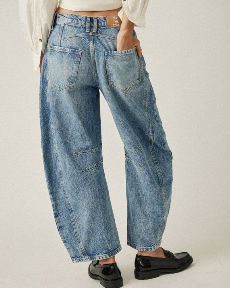 Free People Good Luck Mid-Rise Barrel Jeans | Beam