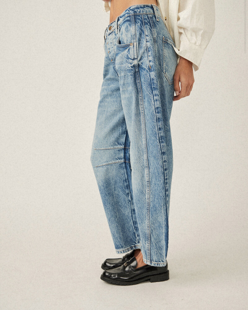 Free People Good Luck Mid-Rise Barrel Jeans | Beam