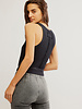 Free People Waffle Knit Vest Tank Top | Black