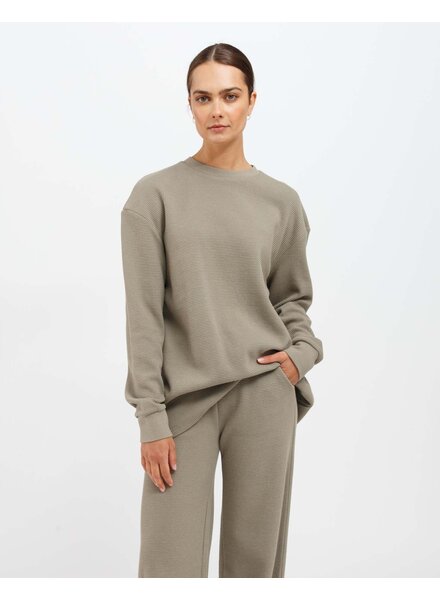 Waffle Boxy Shirt | Olive