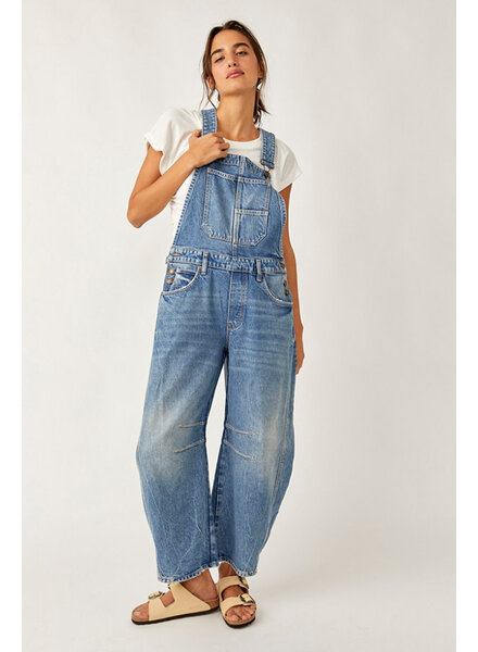 Free People Good Luck Barrel Overalls | Beam