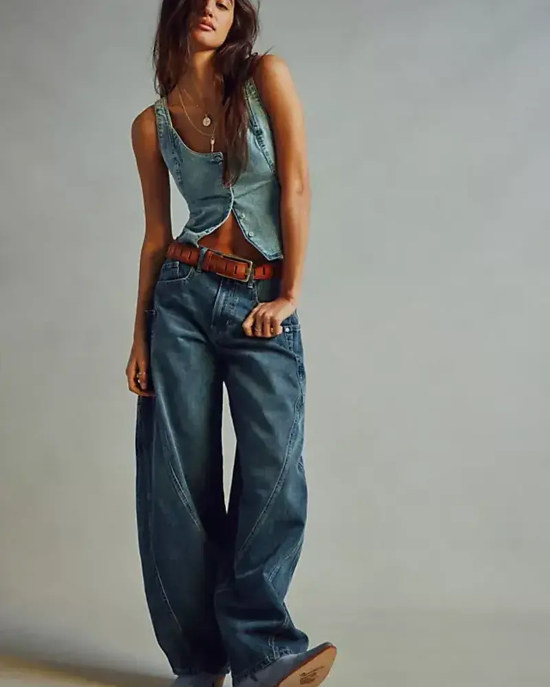 Free People Sugar And Spice Barrel Jeans