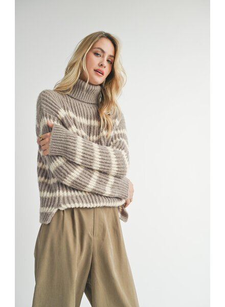 Aki Stripe Sweater | Moss