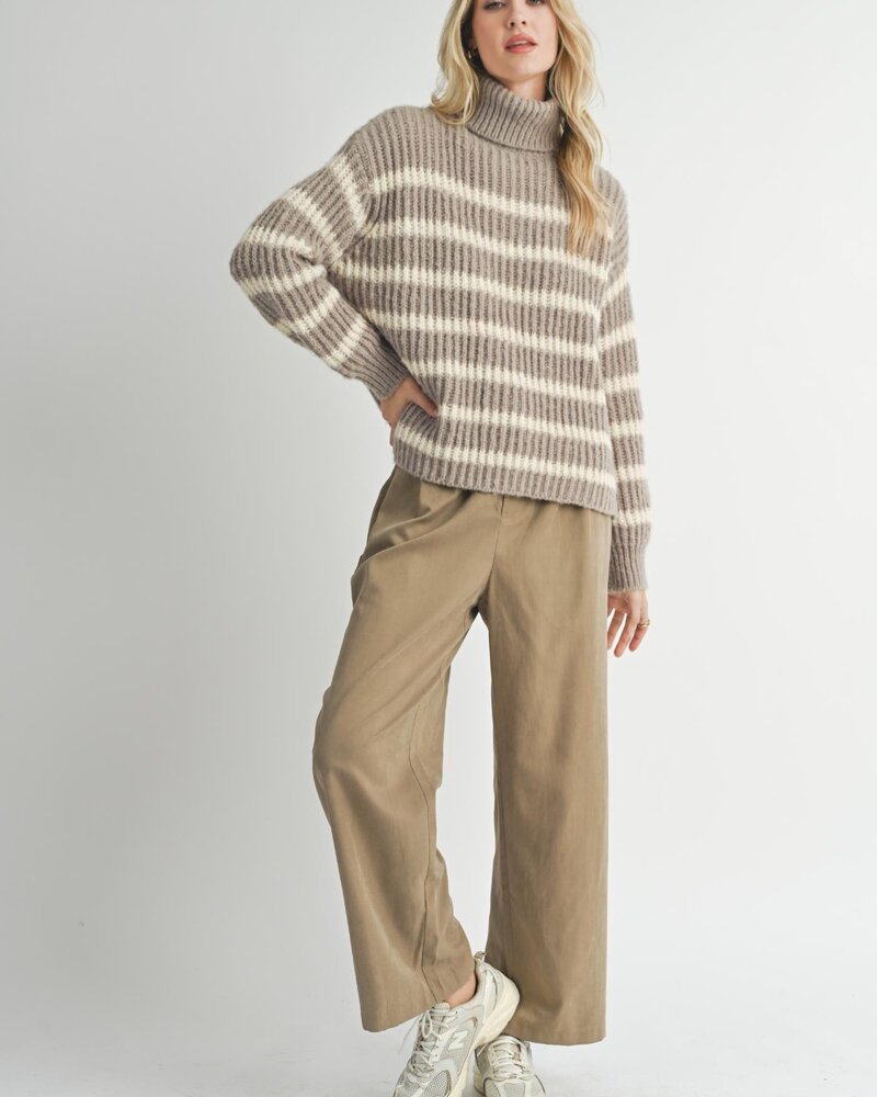 Aki Stripe Sweater | Moss