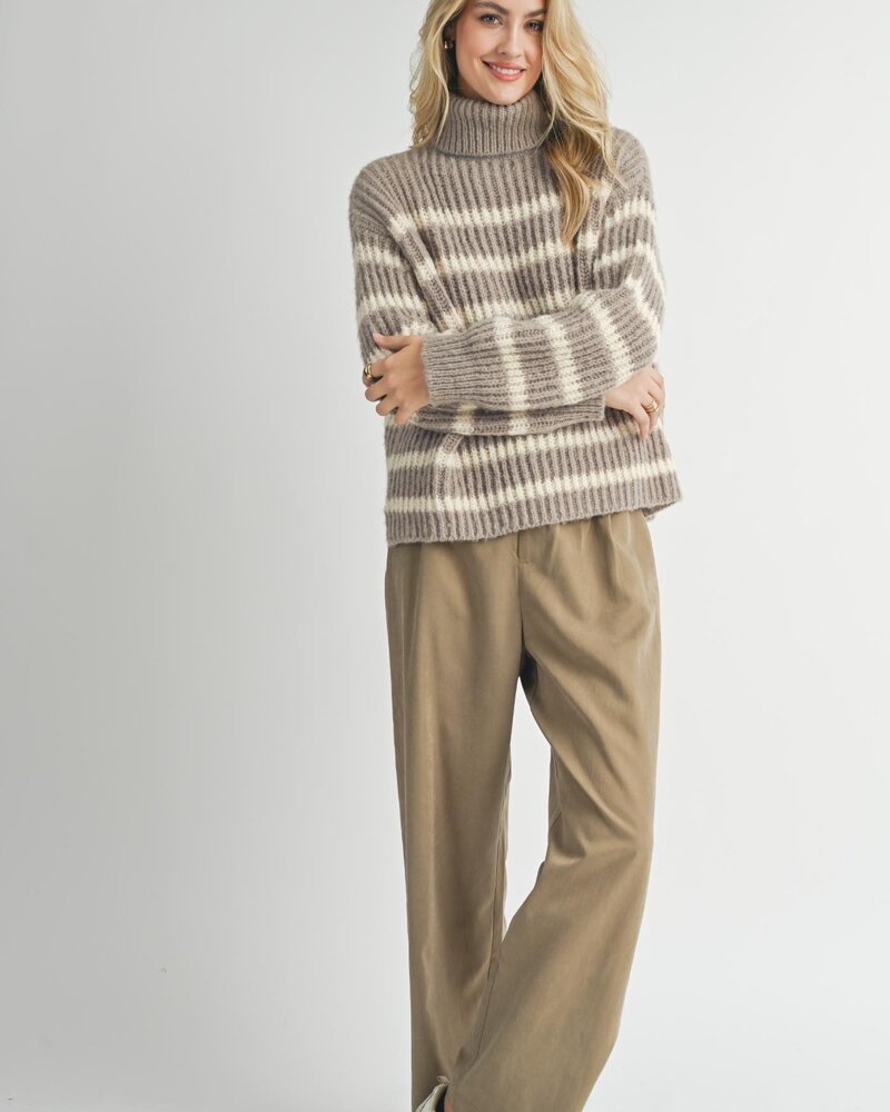 Aki Stripe Sweater | Moss