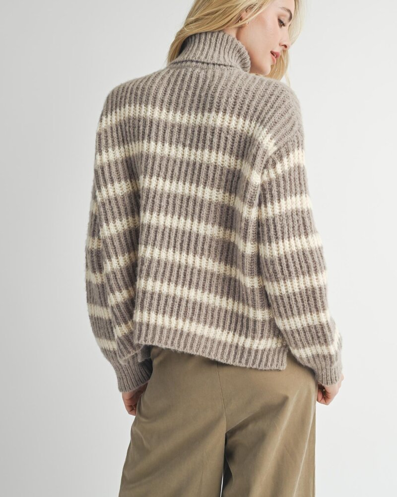 Aki Stripe Sweater | Moss