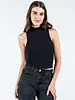 Ottoman Rib Mock Neck | Black