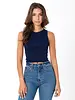 Bamboo Ribbed Tank | Navy