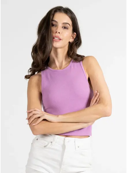 Bamboo Ribbed Tank | Orchid