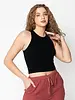 Bamboo Ribbed Tank | Black