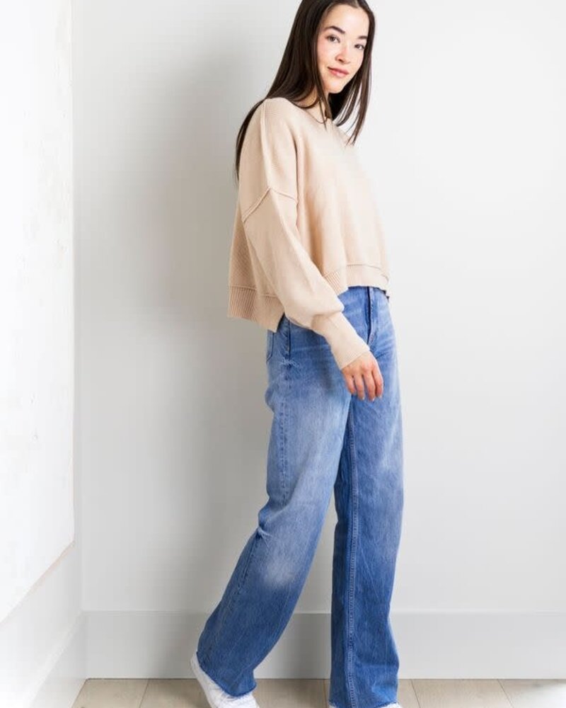 Celeste Silky Knit Sweater | Sand