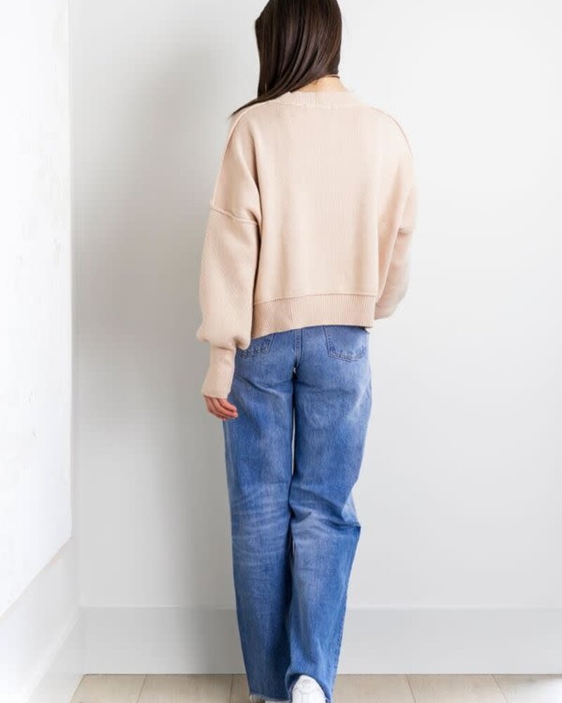 Celeste Silky Knit Sweater | Sand