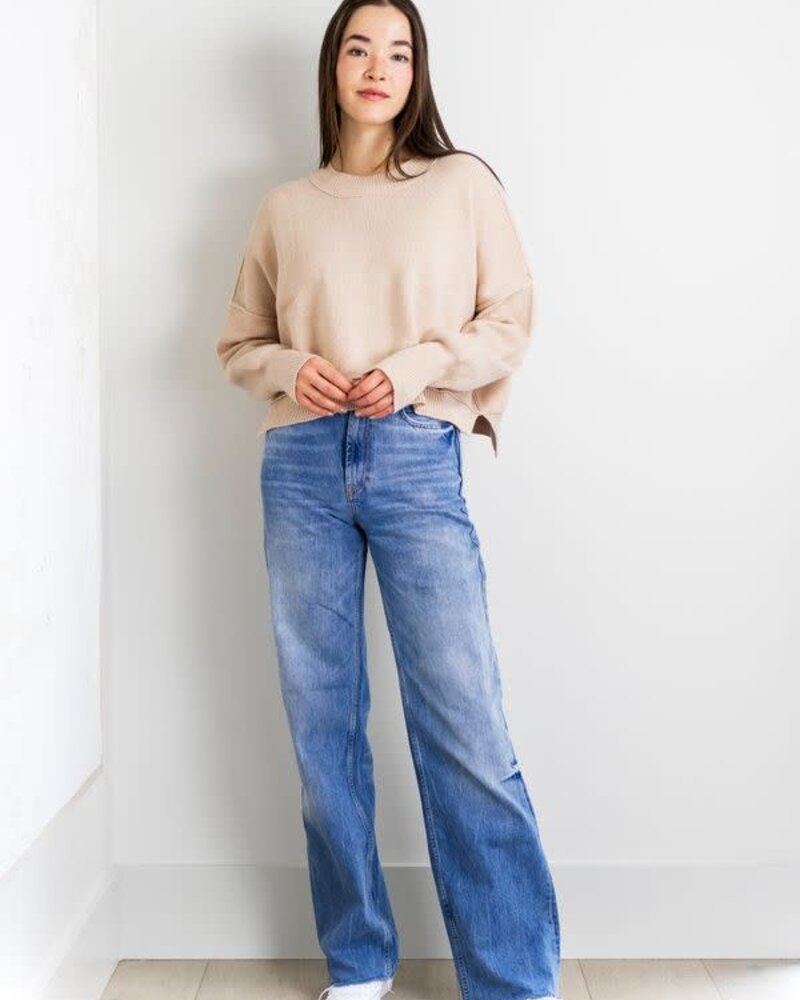 Celeste Silky Knit Sweater | Sand