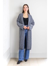 Vera Full Length Knit Cardigan | Grey