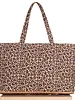 Quilted Expandable Tote | Leopard