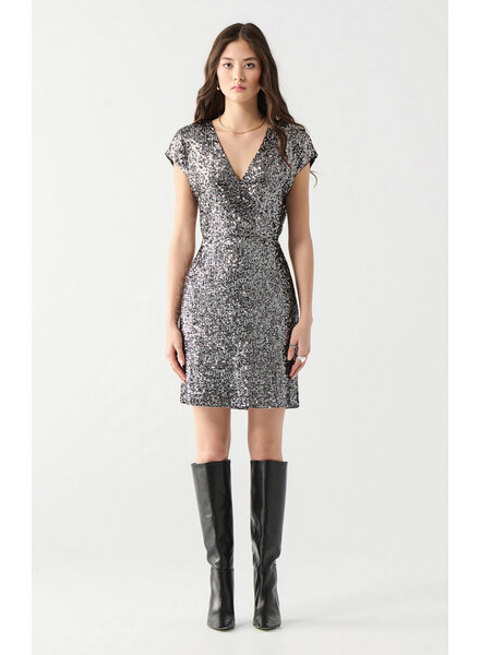 Sully Sequins Wrap Dress