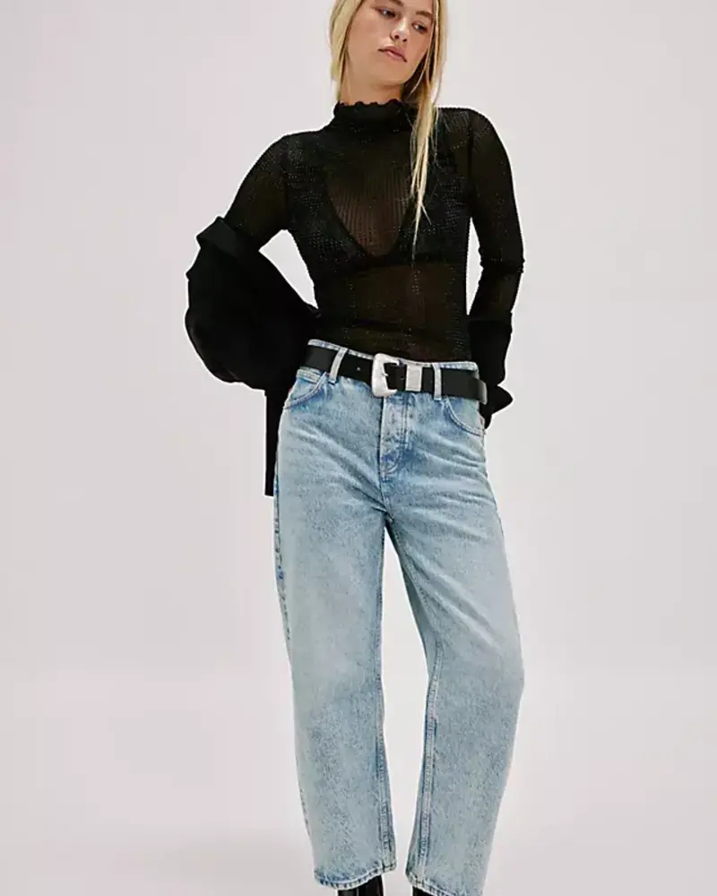 Free People Dance All Night Long Sleeve | Black