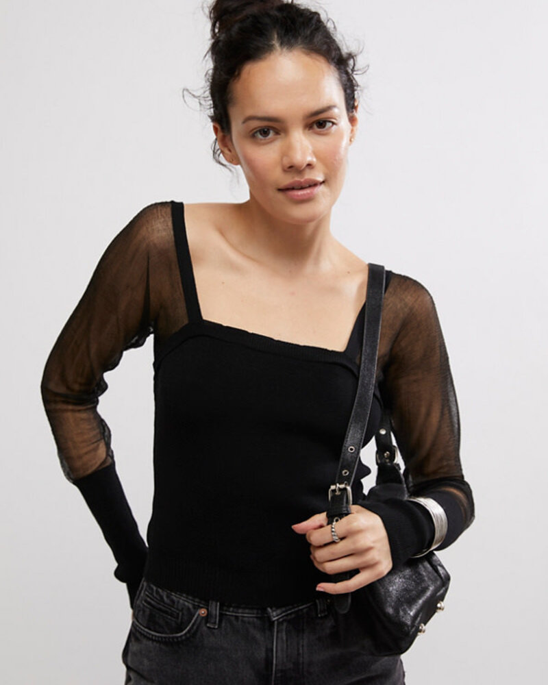 Free People Night After Night Long Sleeve | Black