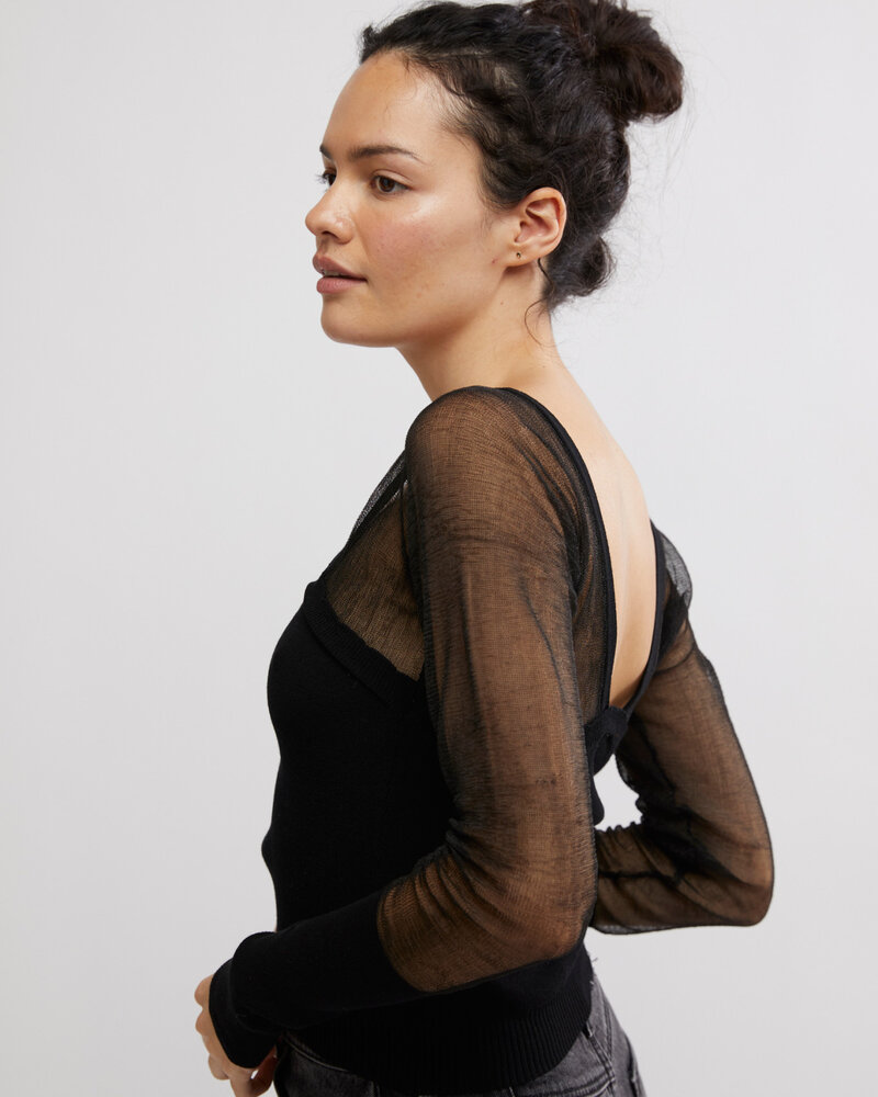 Free People Night After Night Long Sleeve | Black
