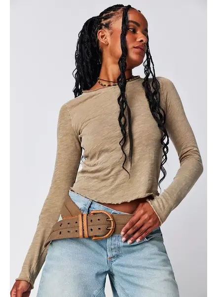Free People Be My Baby Long-Sleeve Tee | Nut