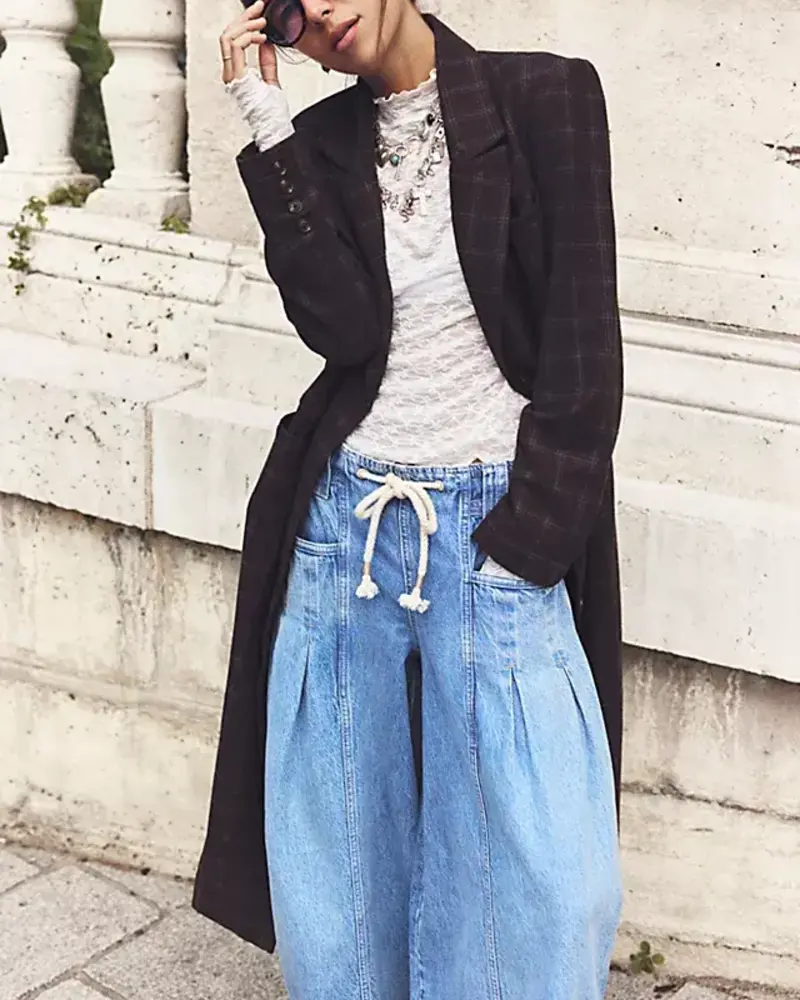 Free People Margo Barrel Pull-On Jeans