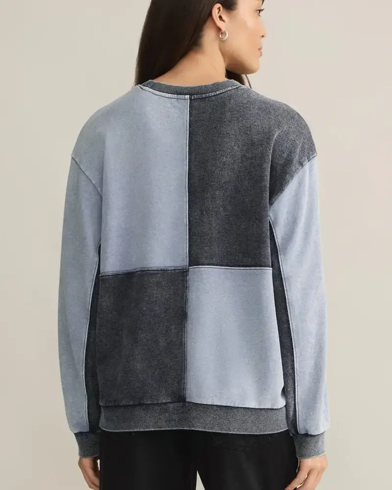 Z Supply Fair & Square Denim Sweatshirt