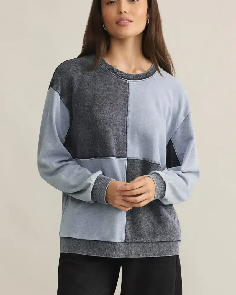 Z Supply Fair & Square Denim Sweatshirt
