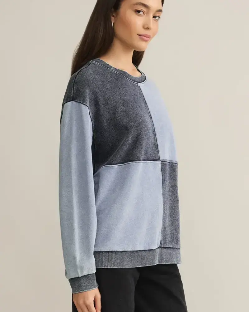 Z Supply Fair & Square Denim Sweatshirt