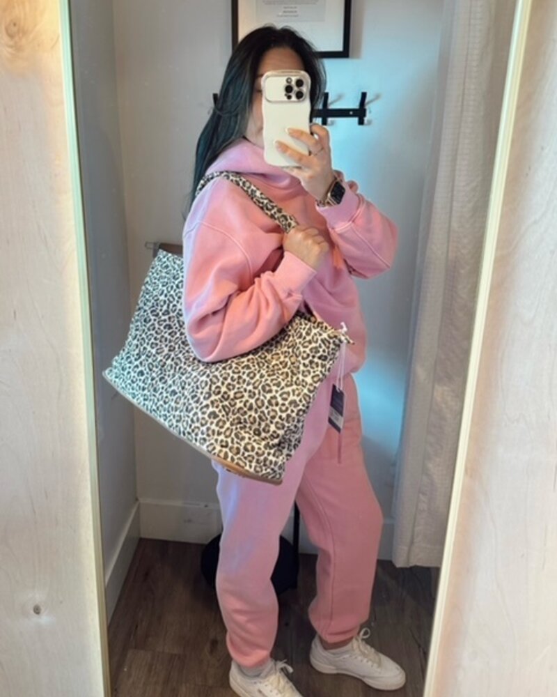 Quilted Expandable Tote | Leopard