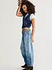Free People Good Luck Mid-Rise Barrel Jeans | Barnyard Blue