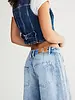 Free People Good Luck Mid-Rise Barrel Jeans | Barnyard Blue