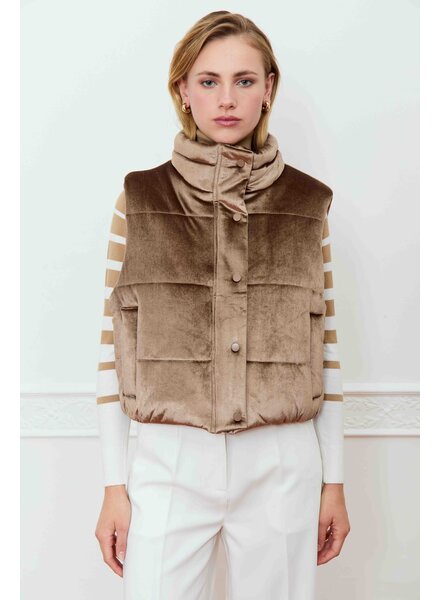 Tulipa Puffer Gilet | Mink