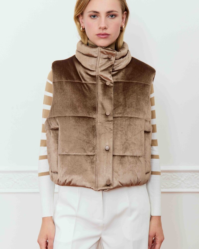 Tulipa Puffer Gilet | Mink