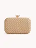 Neveah Woven Clutch | Nude