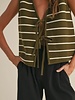 Striped Knitted Vest | Army