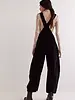 Free People Good Luck Cord Barrel Overalls | Black