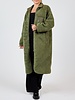 Laney Long Shearling Zip Jacket | Olive