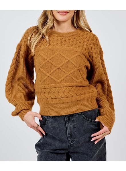 Jean Raised Knit Sweater
