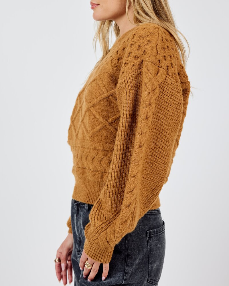 Jean Raised Knit Sweater